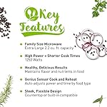 Panasonic Microwave Oven, Stainless Steel Countertop/Built-In Cyclonic Wave with Inverter Technology and Genius Sensor, 2.2 Cu. Ft, 1250W, NN-SN97JS (Silver) - Image 2