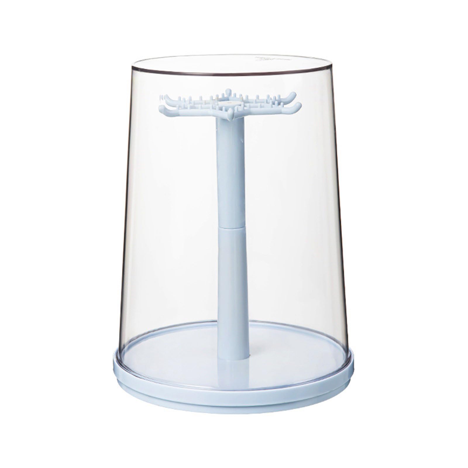 Tsophreniq PP Collectible Display Case 360 View Rotating Cabinet with Dustproof Design Doll Display Box for Home Collectible Showcase