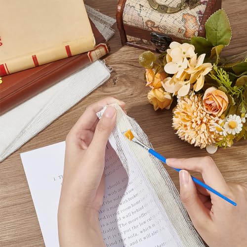 WEBEEDY 3 peças de pano de encadernação de livros tecido de livro pano de reparo branco material de