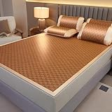 Bambus-Schlafmatratze, mehrfarbig, Rattan-Isomatte, verschiedene Größen (Hellbraun, 180 x 200 cm),...