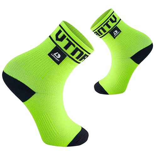 LEAKDRY Waterproof Socks,Breathable,Lightweight,Ankle Socks,Hiking,Running,Fishing,Unisex (US, Alpha, Medium, Regular, Regular, Bamboo/Green)