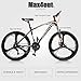 Max4out Mountain Bike 26 Inch Wheel 7/21 Speed Mountain Bicycle, High Carbon Steel Frame Road Bike with Daul Disc Brakes (Black&Orange)