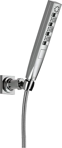 Miniatura 9 de Delta Faucet 5-Spray Touch-Clean H2Okinetic - Ducha de mano para montaje en pared con manguera, color negro mate 55140-BL Mate negro,Níquel