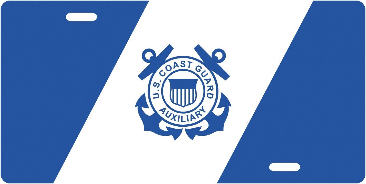 US Coast Guard Auxiliary Custom License Plate Novelty Tag from Redeye Laserworks