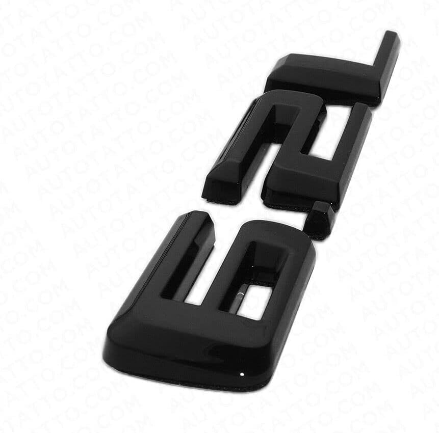 Image of 2pcs 6.2L Emblems 3D Hood Style Badge Logo Sticker Nameplate Letter Replacement for 1500 2500HD (Gloss Black)