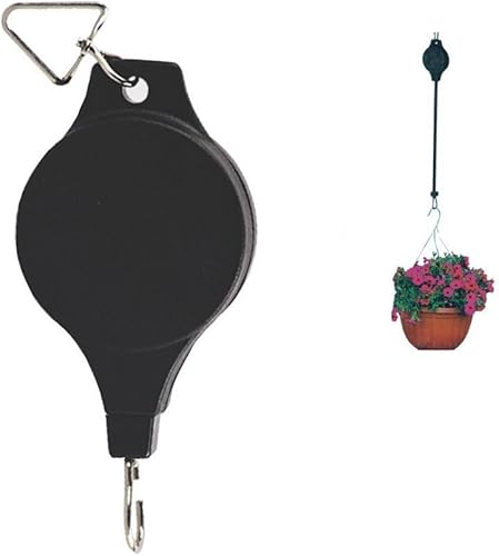 Miniatura 10 de LSHCX Polea ajustable de fácil alcance para plantas colgantes, cestas de flores, fácil riego, casas de pájaros, luz de cultivo de plantas, 1 paquete