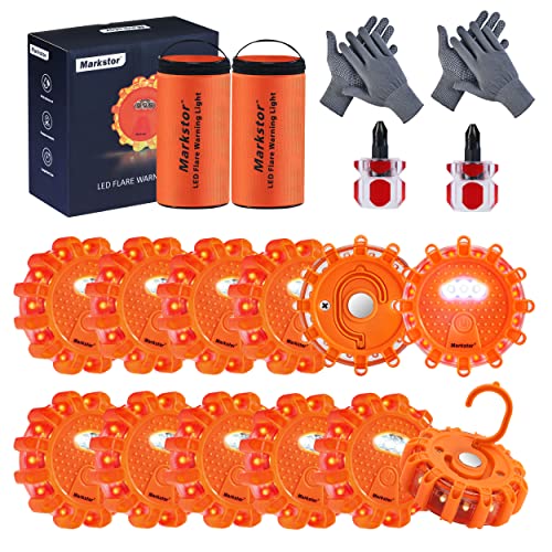 12-Pack-LED-Road-Flare-Emergency-Roadside-Safety-Kit 12 Pack LED Road Flare ,Emergency Roadside Safety Kit - Image 1