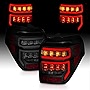 AmeriLite for 2010-2022 Toyota 4 Runner LED Tube Smoke Black Replacement Tail Light Assembly Pair - Passenger and Driver Side