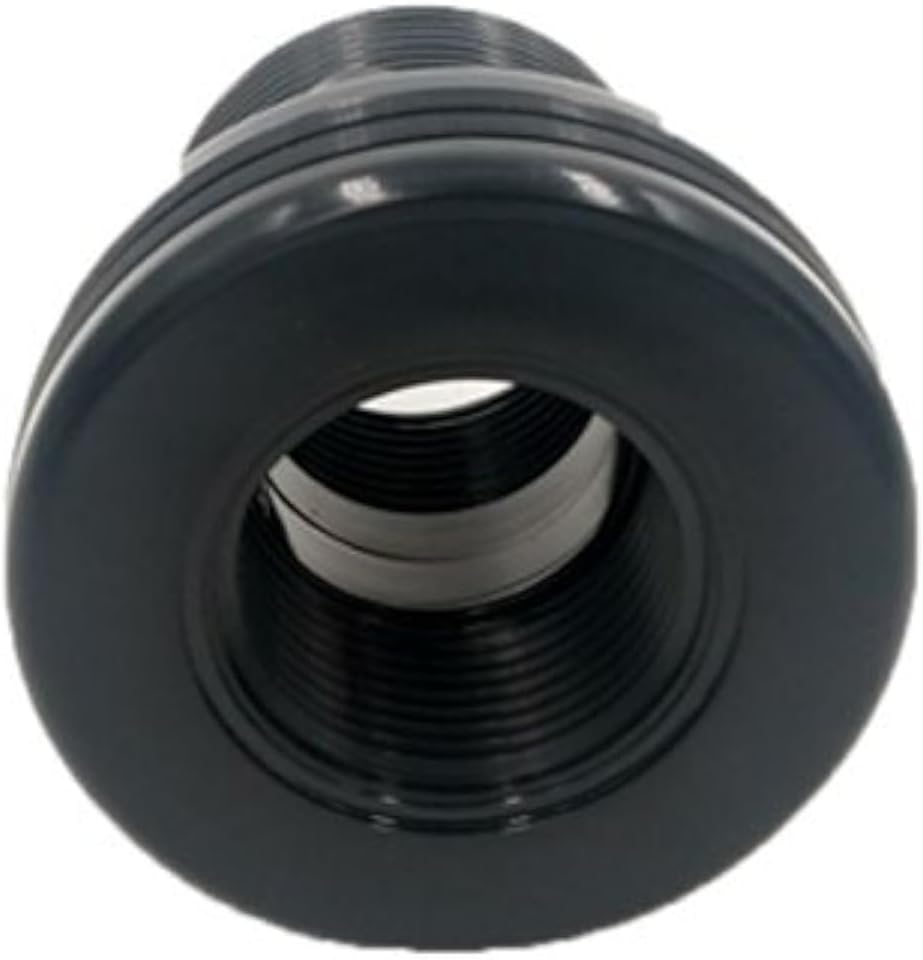 1" Bulkhead ABS Threaded x Threaded NPT Standard 2-Pair (4-Pack) NBR Rubber Gasket