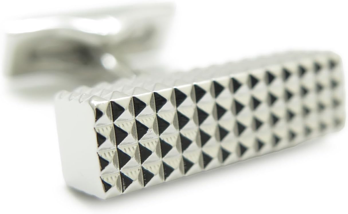 S.T. Dupont D-005567 Diamond Palladium-Finish Rectangular Cufflinks