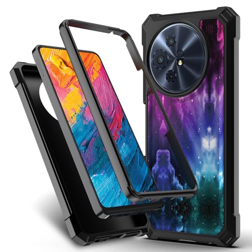 for TCL 50 XL 5G Phone Case/TCL 60 XE NXTPAPER 5G Case w/[Built-in Screen Protector] Dual Layer Shockproof [Military-Grade][Full-Body] Protective Cover for Teen Women Man Blue Star Galaxy