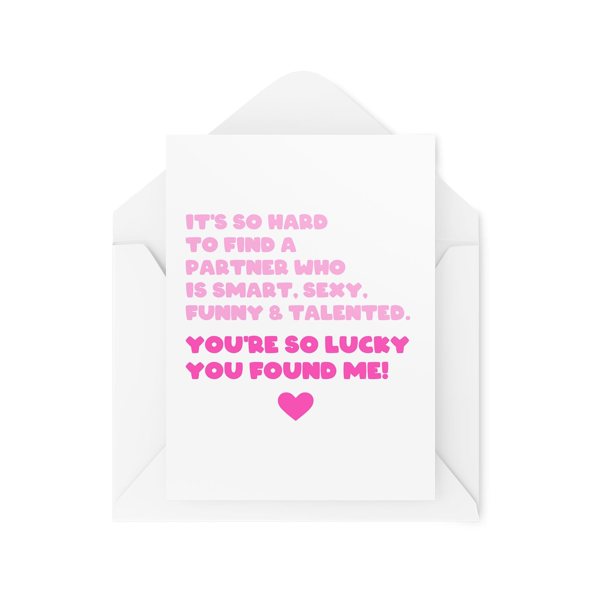 Funny Cards For Partner - You're So Lucky You Found Me - Cards for Husband or Wife - Girlfriend Boyfriend Cards - Birthday Card - CBH1734
