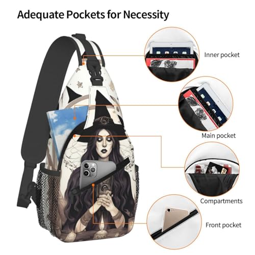 Mochila bandolera con dibujo bohemio para senderismo miniatura 4