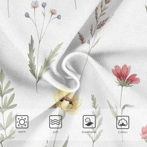 Meadow Flowers White Toddler Girl Underwear, Kids Underwear Girls, 2T–8 Years3