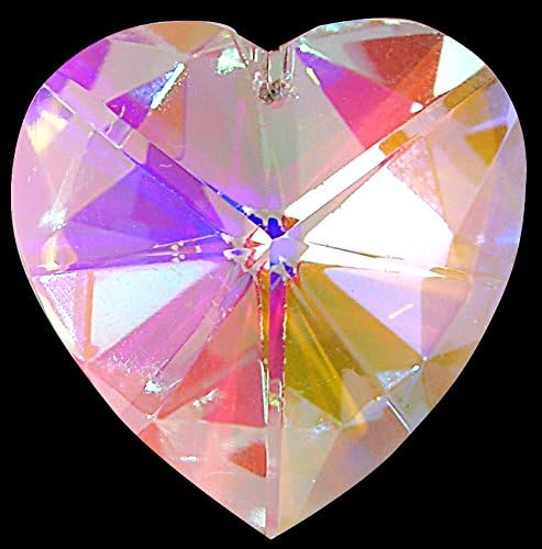 Pretty Heart Shaped Window Hanging Crystal Rainbow Suncatcher - Great Stocking Filler / New Baby / Moving House Gift