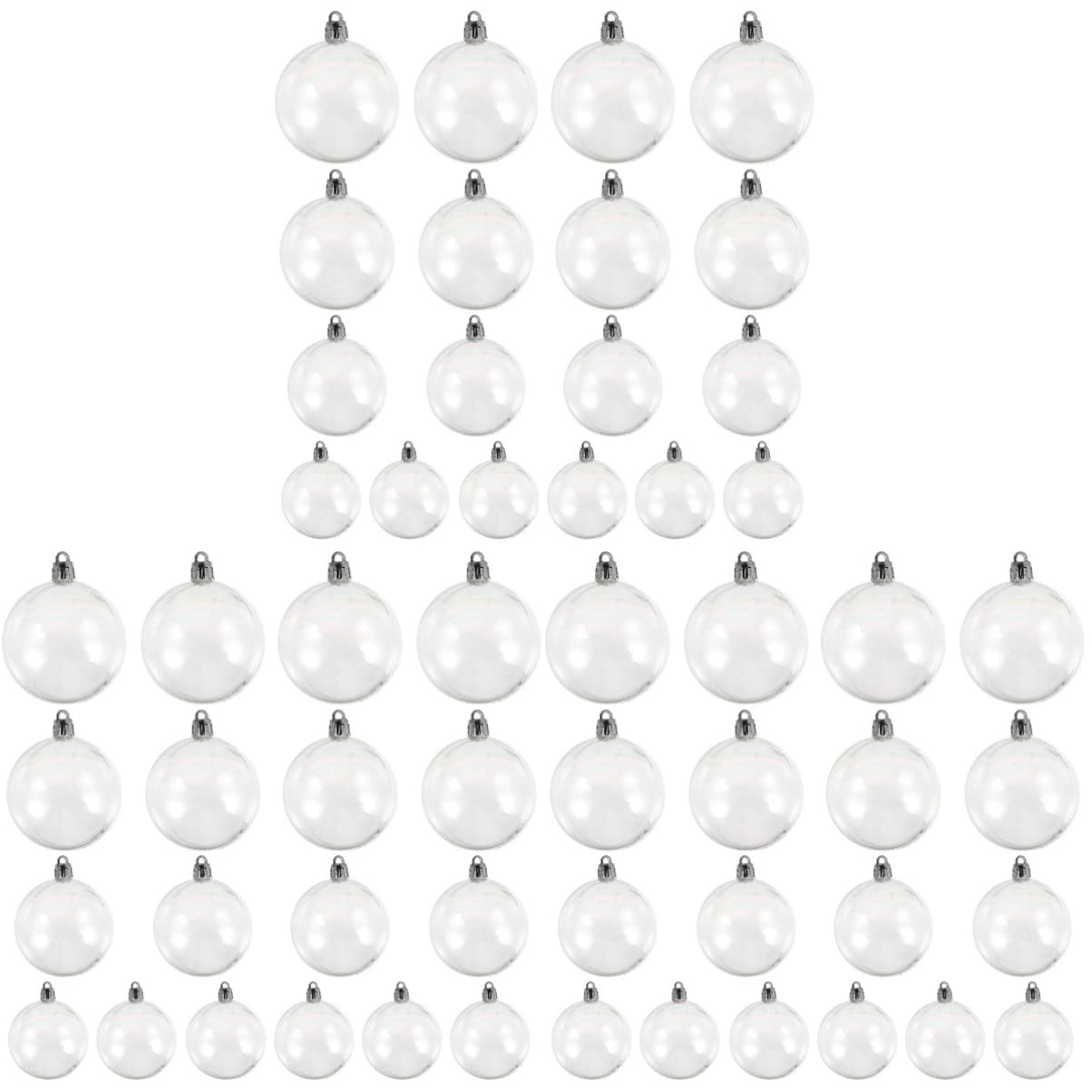 NUOBESTY 54stücke Teiliges Weihnachtsbaumkugeln Kunststoff Iridescente Christbaumdeko Für Festliche Anlässe Und Hochzeiten Transparente Weihnachtsornamente Für Zuhause Und Partys