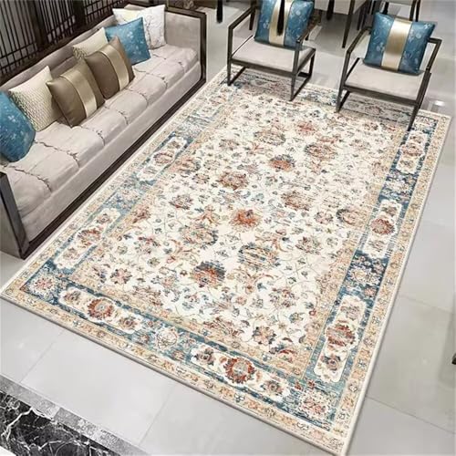 Tapis de bureau bleu 80x150cm rectangulaire lavable pour un sol chaud