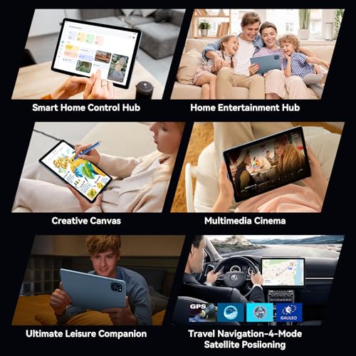 Image of Tablet 2026 Android 16 Tablet with Gemini AI 3.5, 11 Inch FHD Display, 24GB RAM 128GB ROM /2TB TF, T7250 CPU + 13MP Camera, 8000mAh, Widevine L1, Tablet with Keyboard, Mouse, Blue, for Work and Study