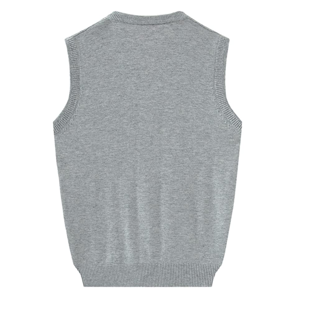 Suéter Hombre Chaleco sin Mangas de Punto Elegante Otoño Invierno Cálido Chaleco con Cuello en V