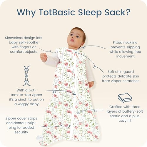 Image of Toddler Sleep Sacks 2T-3T-4T, 0.5 TOG Light Summer Wearable Blankets, Extra Long XL Sleeping Bags, 2 Pack