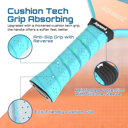 Image of Pickleball Paddles Set of 2, Lightweight Pickleball Racket for Beginner, USAPA Approved Fiberglass Surface Pickleball Set with Non-Slip Comfort Grip