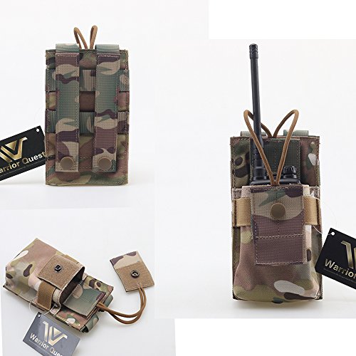 Warrior Quest Adjustable 1000D Nylon Short Radio Pouch – Molle Radio Pouch Tactical