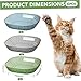 .6Pcs Cat Food Bowls for Indoor Cats, Shallow Cat Dishes for Food, Square Transparent Plastic Kitten Bowls Suitable Short Legged Pet PET_Supplies.
