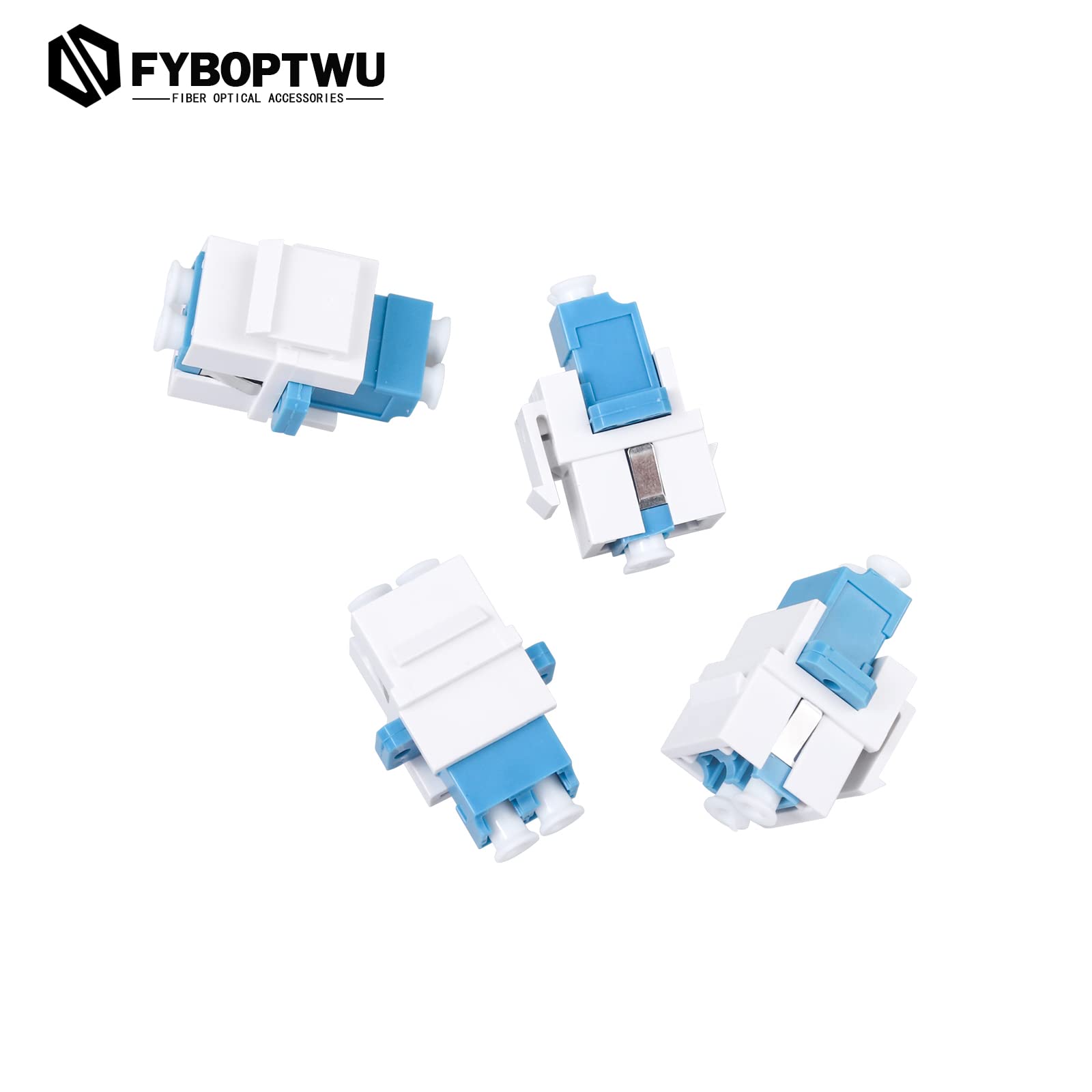 Lot de 20 coupleurs à fibre optique LC duplex monomode (blanc) (SM) adaptateur de câble fibre optique LC-LC Duplex Single Mode Connecteur