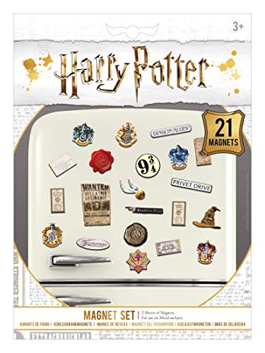 Pyramid International MS65083 Set de 21 aimants décoratifs - Harry Potter (Sorcellerie), Multicolore, 18 x 24 x 0, 3 cm
