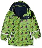 Lieferumfang: 1 Sterntaler Kinder Gefütterte Regenjacke, Wasserdicht, 3000mm Wassersäule, Größe: 122, Farbe: Grün mit Baggern