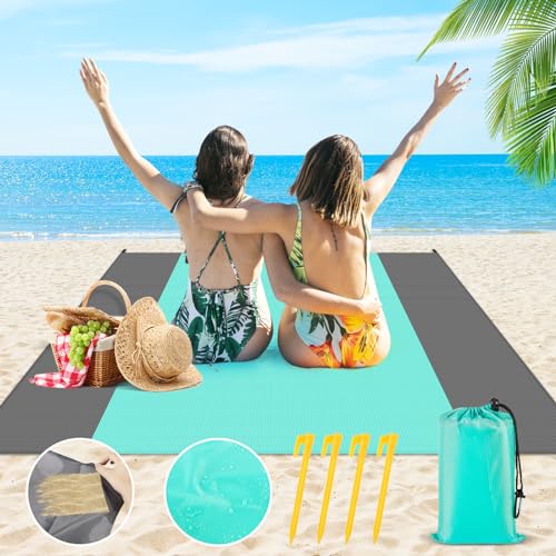 SVIPDDD Esterilla Playa 210 x 200 cm, Estera de Playa Plegable, Toalla Playa grande, Picnic Blanket,Manta Picnic Impermeable, Alfombra Exterior Estera de Playa para Picnic, Playa, Camping
