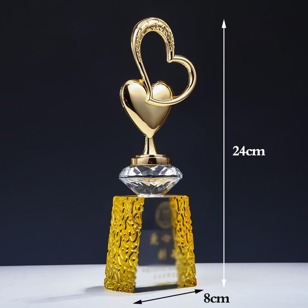 Trofeo d'Amore in Metallo Cerimonia di Premiazione Dell'evento di Beneficenza per Il Benessere Pubblico, Trofeo d'Onore Trofeo di Encomio Aziendale Regali per Bambini