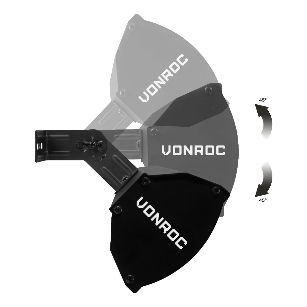 VONROC Riscaldatore a infrarossi professionale da esterno 2000W. 2 livelli di calore. IP54. Con telecomando, timer e schermo LCD. Modello Volsini. Nero
