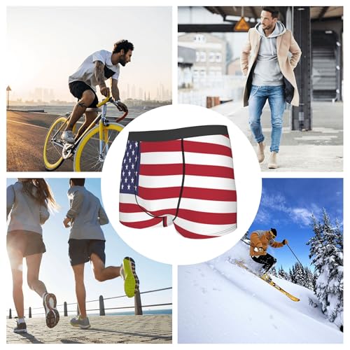 CUTEDWARF American flag Men's Boxer Briefs Elastic Waistband Briefs Men's Boxer Briefs4