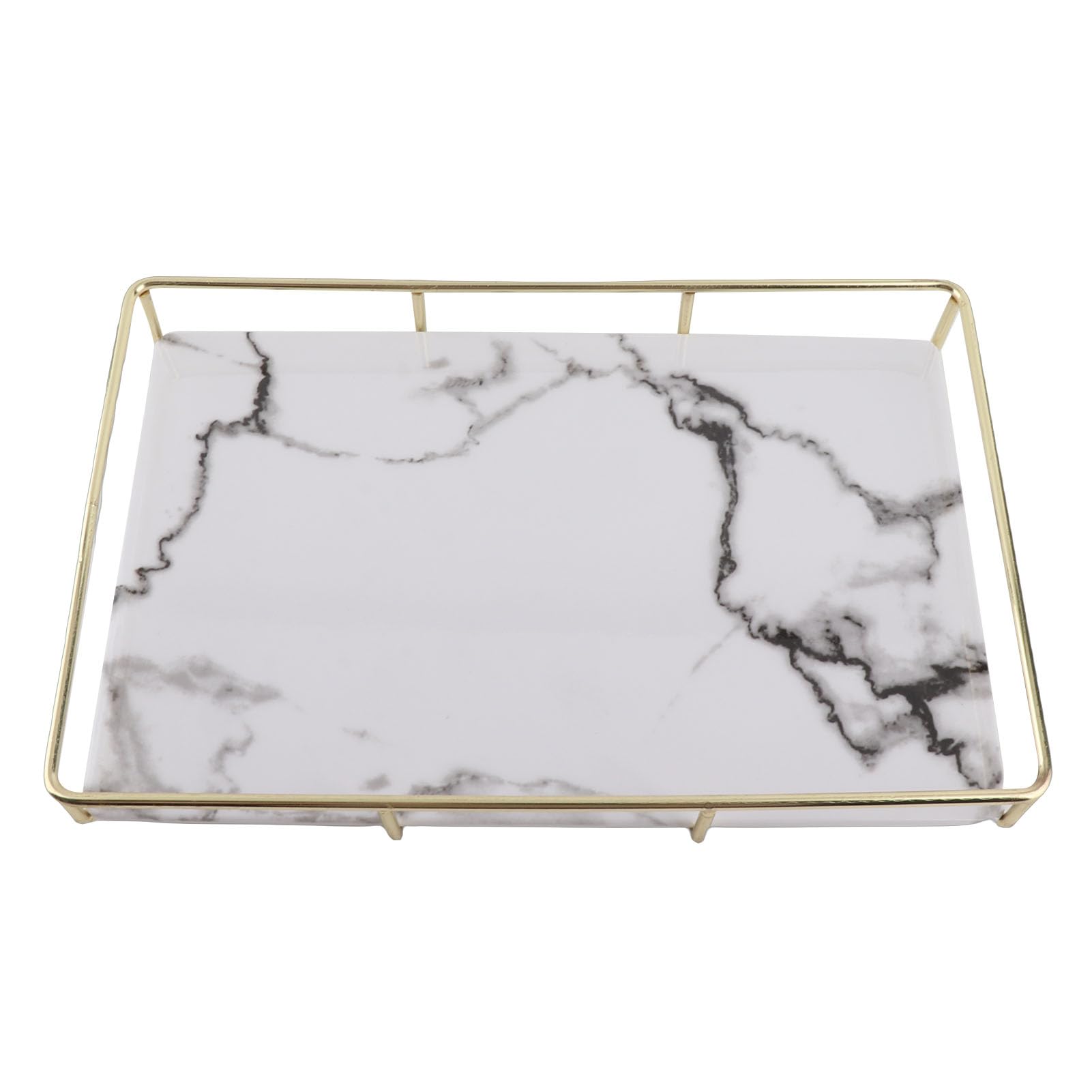 Bandeja de tocador Organizador de Escritorio Soporte de decoración acrílica Maquillaje Joyería Perfume Estante de Hierro Resistente Ventilación Sala de Estar Baño Mesa