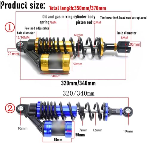 Amortisseur hydraulique arrière de moto pour restaurer le confort du quad
