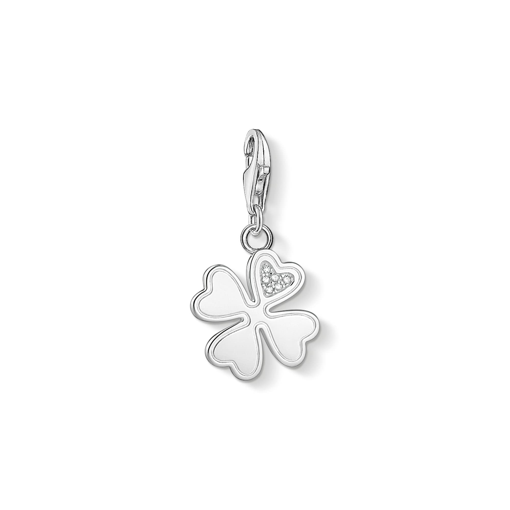 Thomas Sabo 1733-051-14 Shamrock Charm Pendant in 925 Sterling Silver