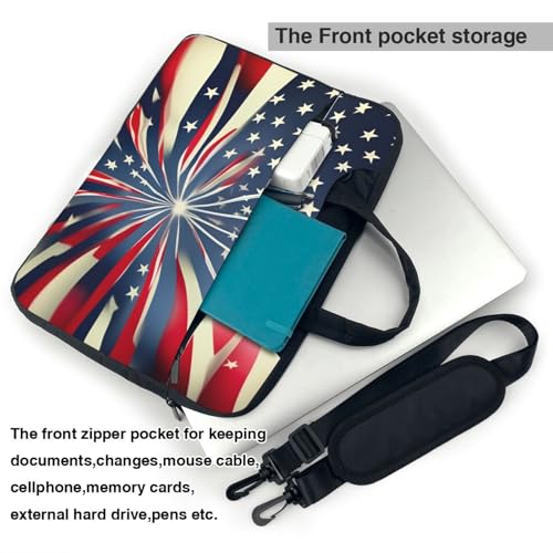 Funda portátil con diseño de fuegos artificiales para oficina y viajes 5
