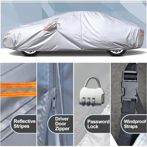 Image of kayme Car Covers Fit Sedan (186 to 193 Inch) D4