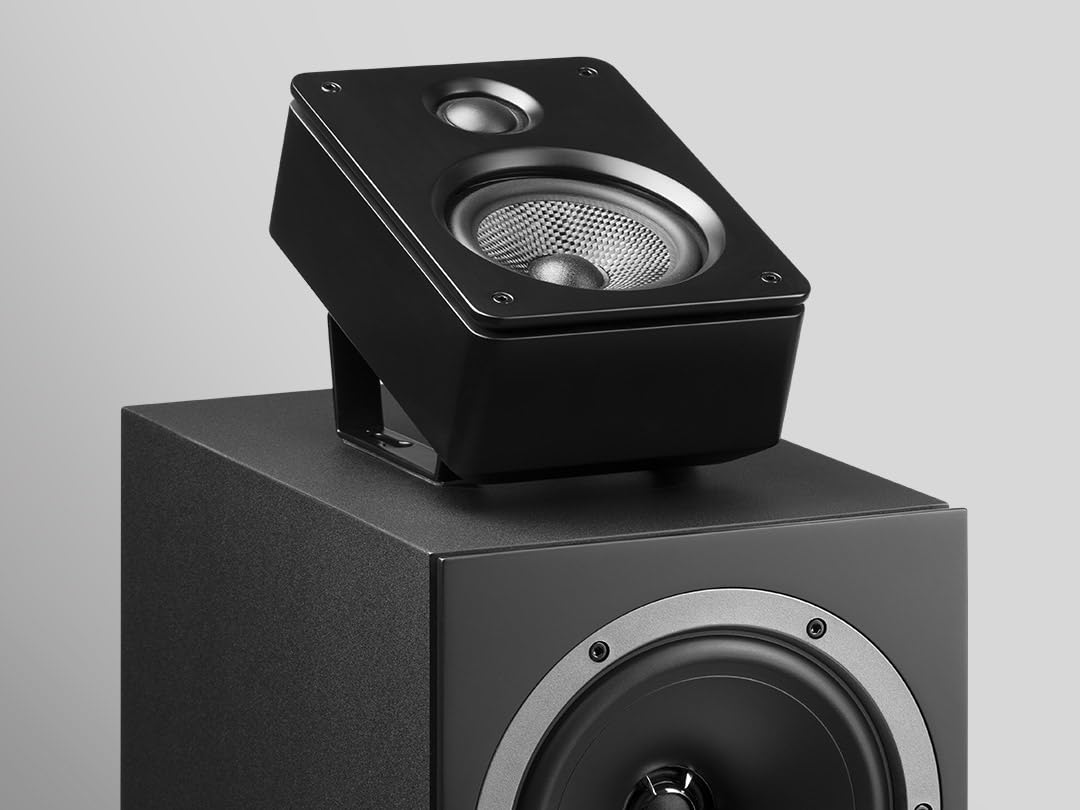 Teufel REFLEKT 2 Dolby Atmos Lautsprecher-Paar mit Dolby Atmos, als Presence Speaker, Front-Height-Speaker oder normaler Rear-Lautsprecher verwendet Werden, Heimkino System-Lautsprecher (Schwarz)