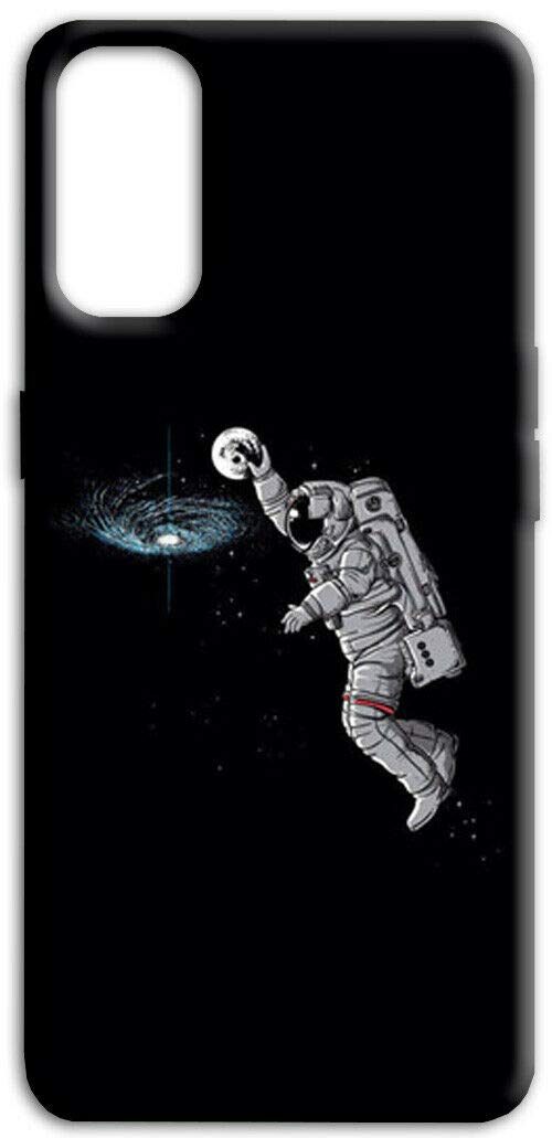 Mixroom Cover Xiaomi Redmi 9T 4G - Custodia TPU Morbida Con Fantasia Astronauta Che Gioca A Basket M679