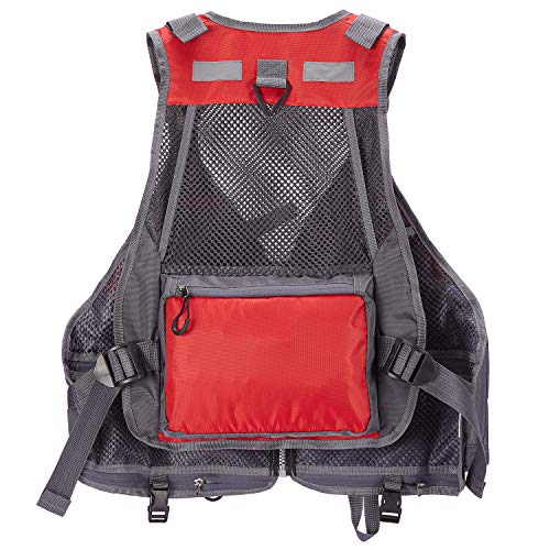 Image of BASSDASH Strap Fishing Vest Adjustable for Men and Women, for Fly Bass Fishing and Outdoor Activities