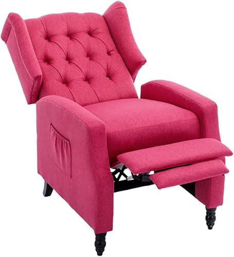 Miniatura 3 de Cómoda silla reclinable, silla decorativa tapizada con respaldo copetudo y cojín de asiento grueso, moderno sofá individual silla de ocio para sala