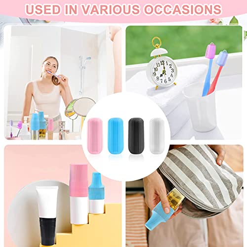 MAYCREATE® 8pcs Leak Proof Sleeves for Travel Bottles, Silicone Elastic Covers Sleeves for Travel Bottle Kit for Toiletries Leak Proofing, Reusable Sleeves for Travel Container, Shampoo Bottles - Image 7