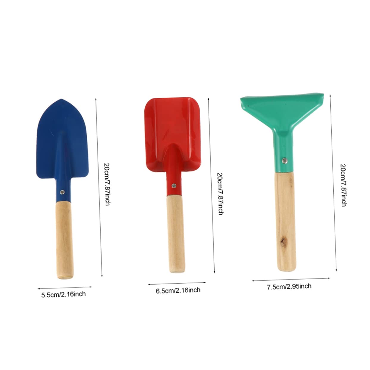 FELTECHELECTR 5Pcs Gardening Tools Garden Shovel Rake Trowel and Gloves for Outdoor Gardening for Boys and Birthday Present