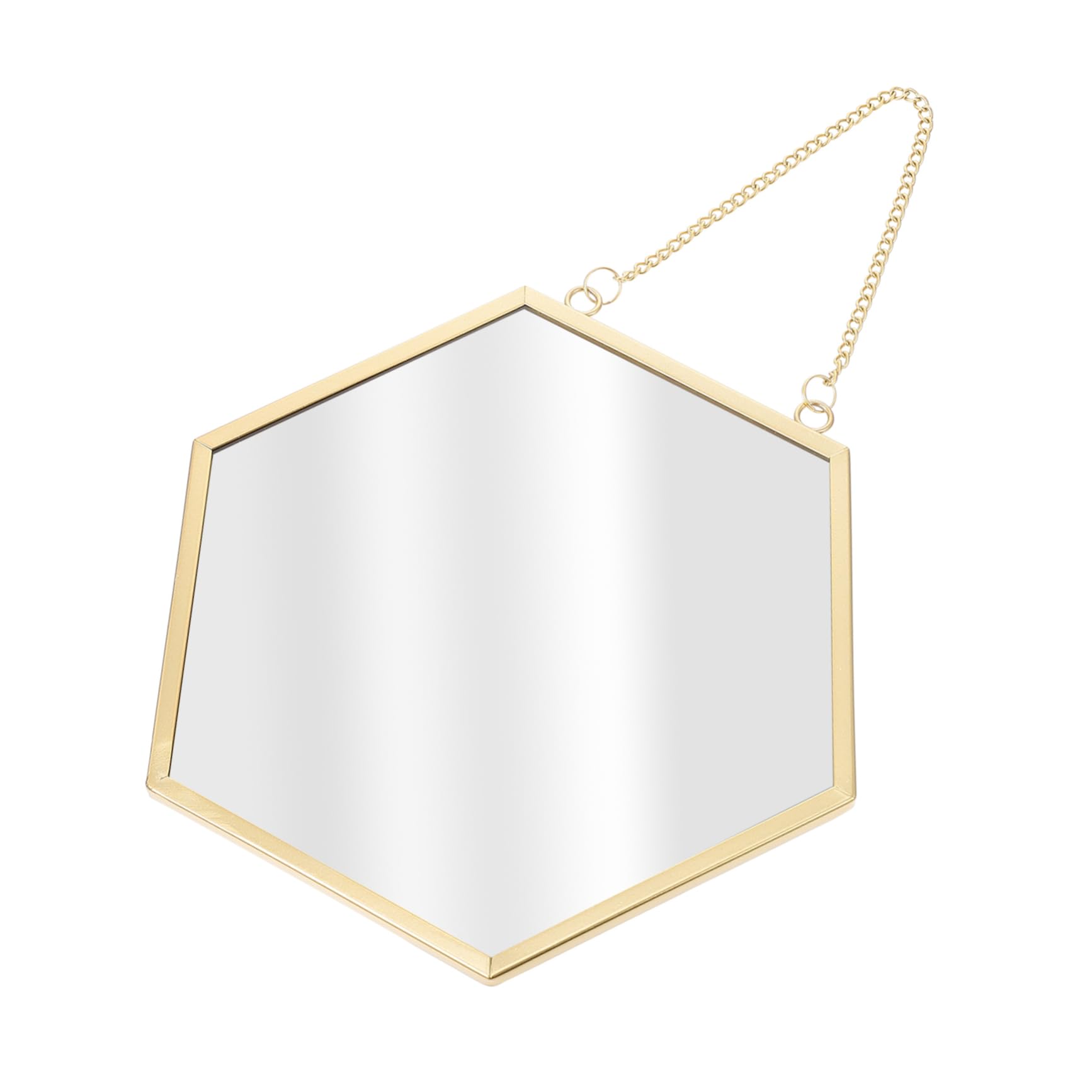 Miroir hexagonal mural pour habiller un mur vide avec du métal moderne