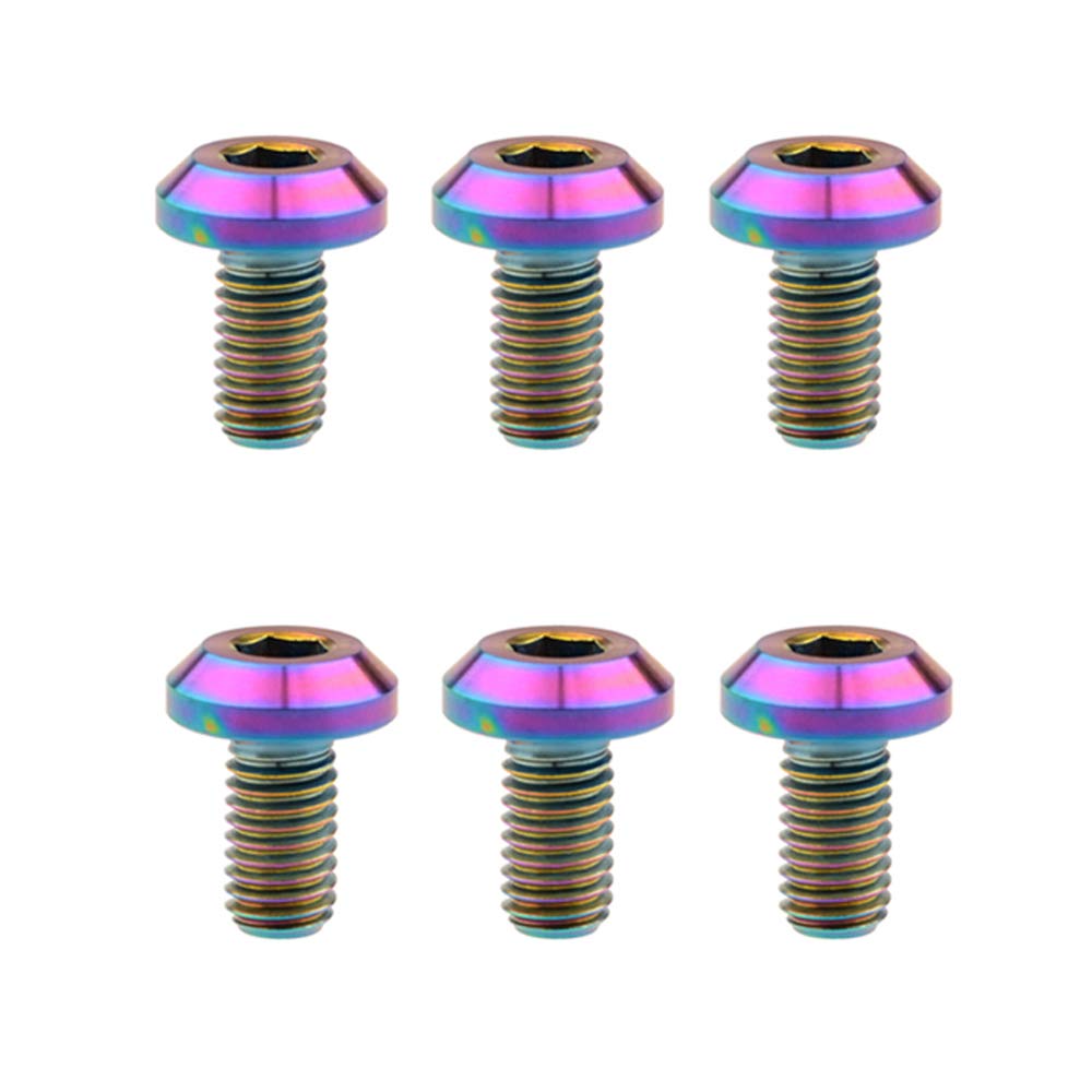 Tornillos de titanio M8 con cabeza de paraguas hexagonal de alta gama, 6 uds