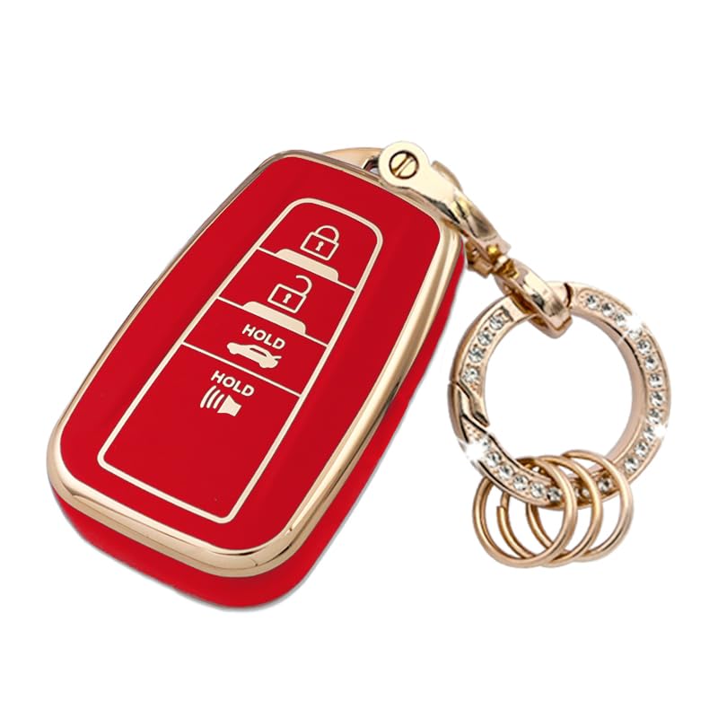 Joilery for Toyota Camry RAV4 Key Fob Cover - Soft TPU Key Case Protector for Smart Remote Key