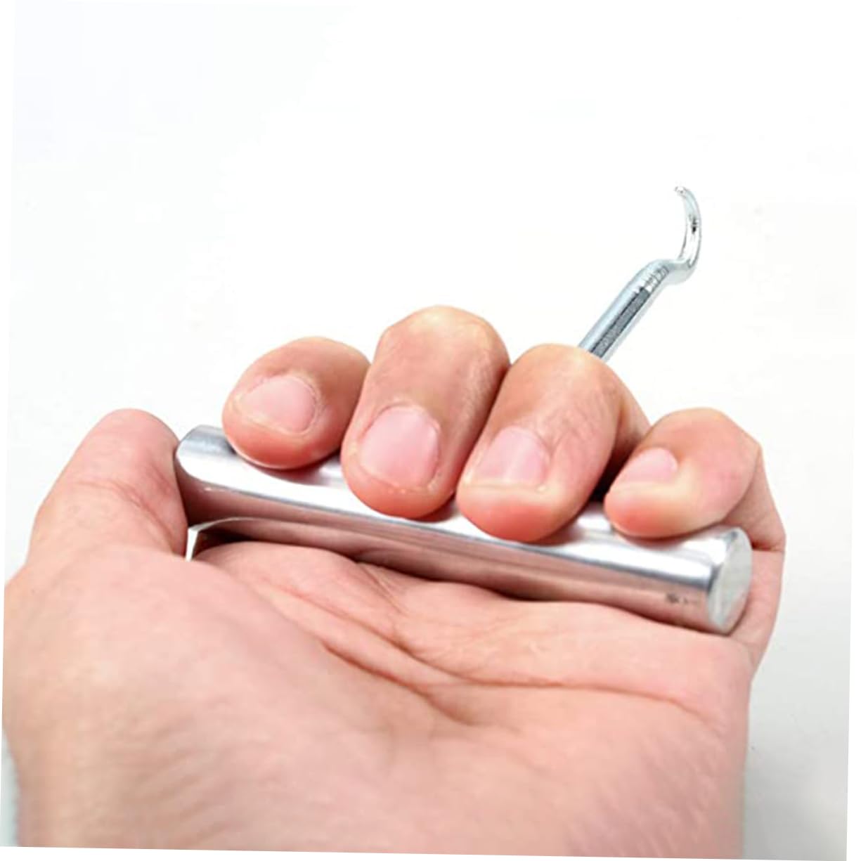 PLAFOPE Herramienta Profesional para Encordar Raquetas Gancho De Tirado con Punta Curvada Compatible con Raquetas De Bádminton y Tenis