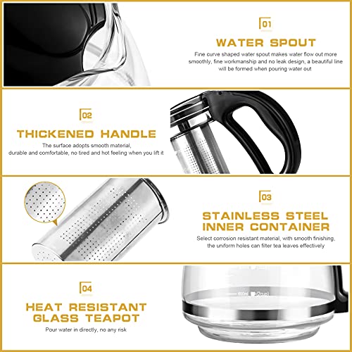 Bule De Chá Pequeno Com Infusor Para Chá De Folhas Soltas Mais Íngreme Bule Com Filtro Bule Infusor